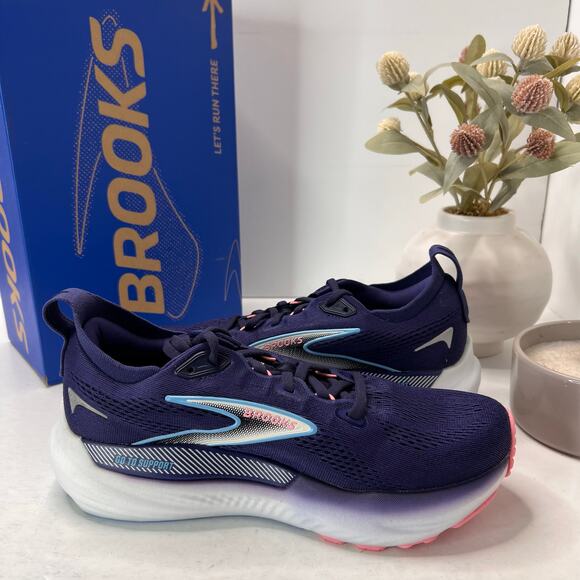 Brooks Glycerin GTS 22 Running Sneaker Blue Ribbon 120435 Women's 8M Tried On - Picture 7 of 10